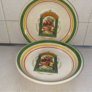 Vintage Himark Portofino Ceramic Pasta Bowl Set Of 2‎ crafted in Italy *READ